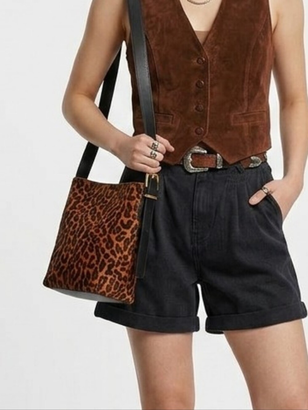 NWT Madewell - The Essential Mini Bucket Tote in Calf Hair - Picture 1 of 3